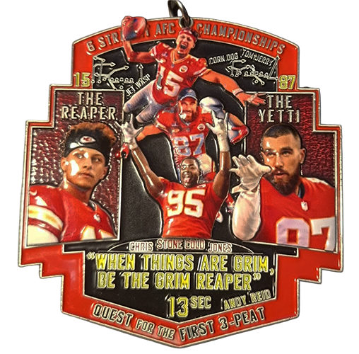 Reverse of the personal Chiefs tribute medallion